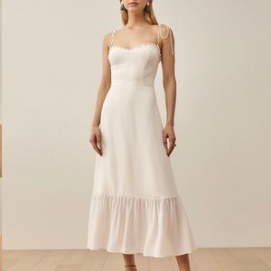 Reformation Enya Dress Ivory Size 2